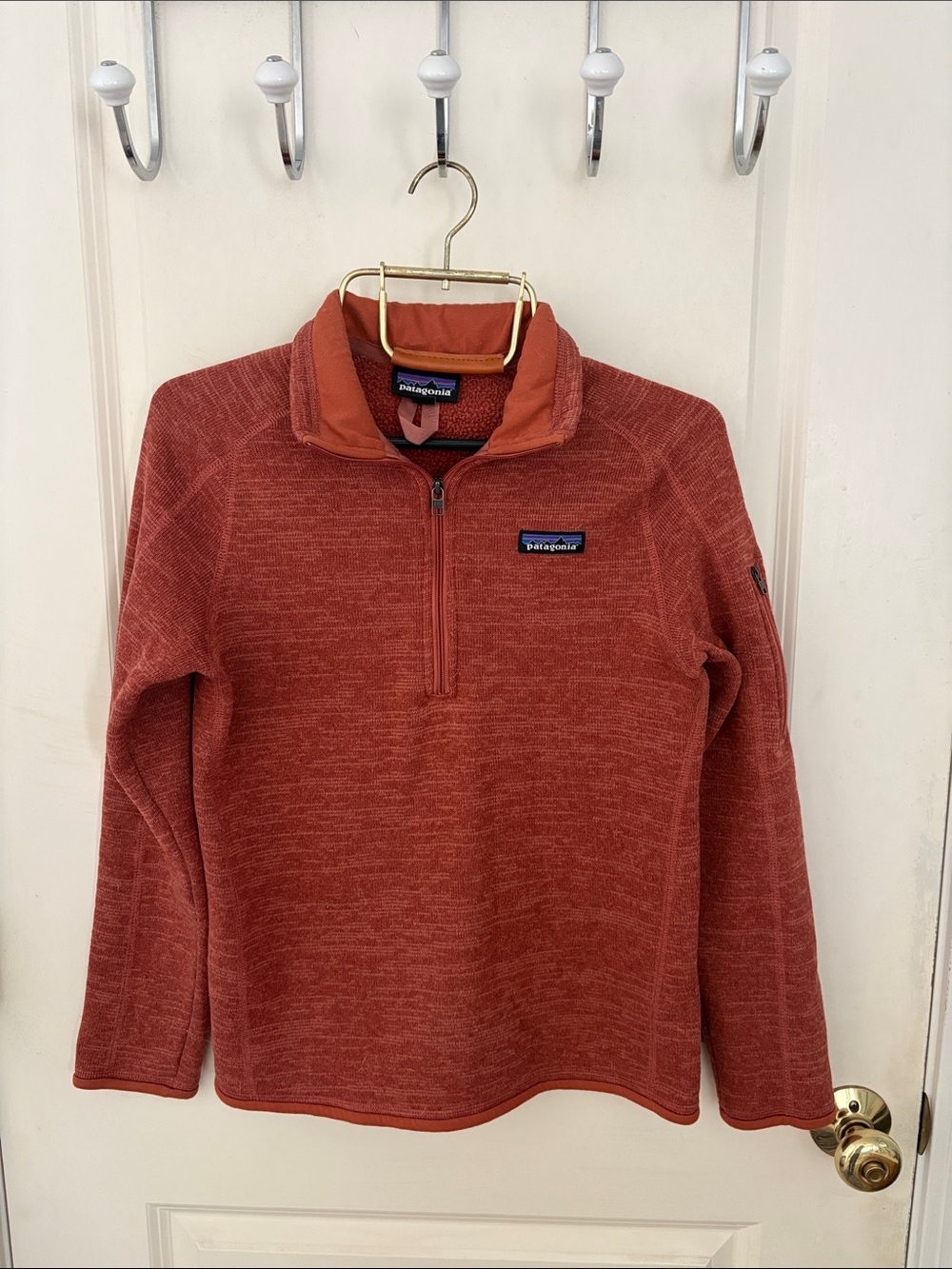 Patagonia Women’s Half-Zip Sweater Rust Orange Heather